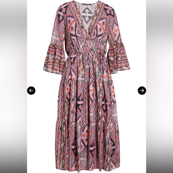 KOBI HALPERIN 
Rosa Print Cotton Dress - Pink Lady Multi - Picture 5 of 7